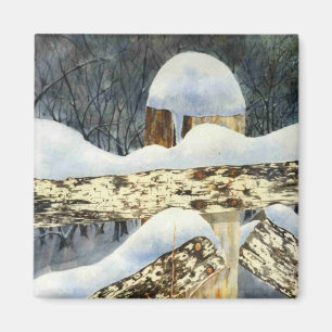 Winter Landschaftsmagnet Magnet