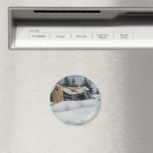 Winter Landschaftsmagnet Magnet (In Situ (Geschirrspüler))