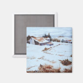 Winter Landschaftsmagnet Magnet (Vorderseite/Rückseite)