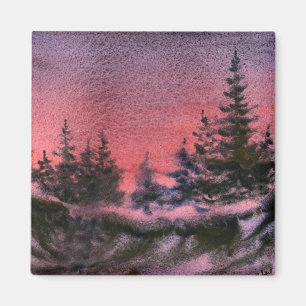 Winter Landschaftsmagnet Magnet