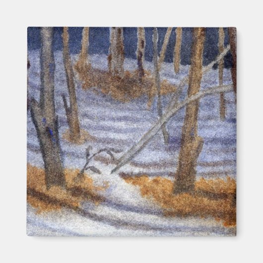 Winter Landschaftsmagnet Magnet (Vorne)