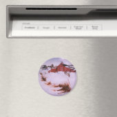 Winter Landschaftsmagnet Magnet (In Situ (Geschirrspüler))