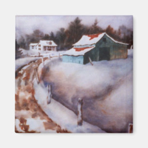 Winter Landschaftsmagnet Magnet