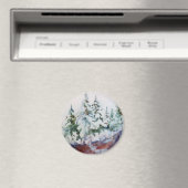 Winter Landschaftsmagnet Magnet (In Situ (Geschirrspüler))