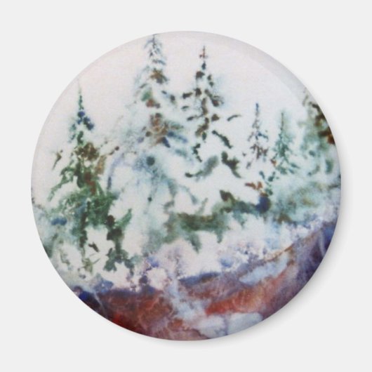 Winter Landschaftsmagnet Magnet (Vorne)
