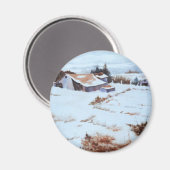 Winter Landschaftsmagnet Magnet (Vorderseite/Rückseite)