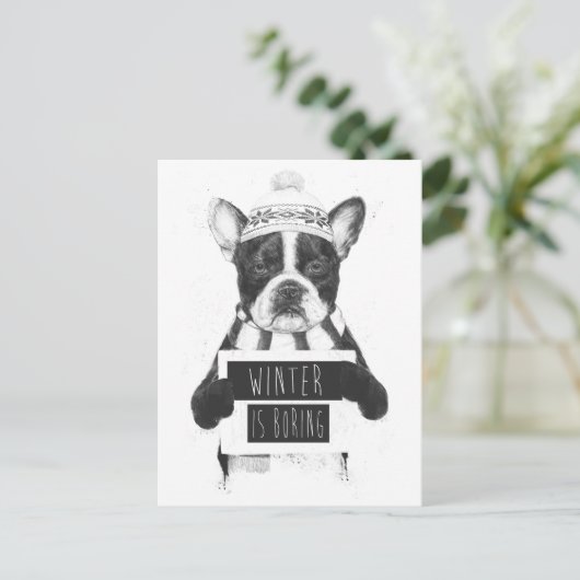 Winter langweilig postkarte (Stehend Vorderseite)