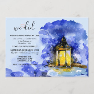 Winter Lantern Einladung