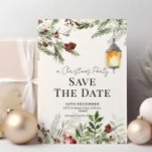 Winter Lantern Weihnachts-Party Save the Date Kart Einladung