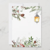 Winter Lantern Weihnachts-Party Save the Date Kart Einladung (Rückseite)