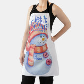 Winter lassen es Schnee Schneemann Schürze (InSitu)