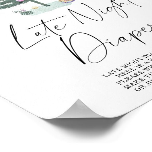 Winter Late night diaper game Poster (Ecke)