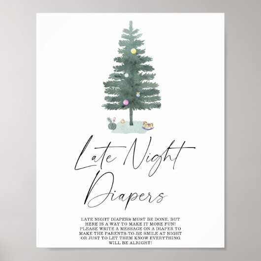 Winter Late night diaper game Poster (Vorne)