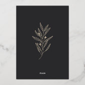 Winter Laurel | Happy Holidays Foto Folien Feiertagskarte (Rückseite)