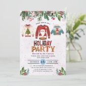 Winter Laurel | Holiday Cocktail Party Einladung (Stehend Vorderseite)