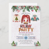 Winter Laurel | Holiday Cocktail Party Einladung (Vorne/Hinten)