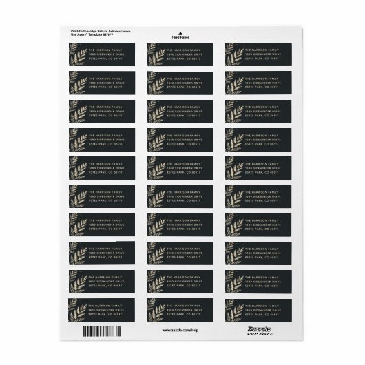 Winter Laurel Rücksendeadresse (Vorne)