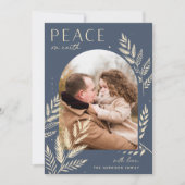 Winter Laurel | WELTFRIEDEN FOTO Feiertagskarte (Vorderseite)