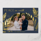 Winter Laurel | WELTFRIEDEN FOTO Folien Feiertagskarte (Vorderseite)