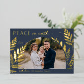 Winter Laurel | WELTFRIEDEN FOTO Folien Feiertagskarte (Stehend vorne)