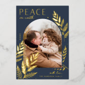 Winter Laurel | WELTFRIEDEN FOTO Folien Feiertagskarte (Vorderseite)