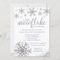 Winter Lavender Snowflake Babydusche