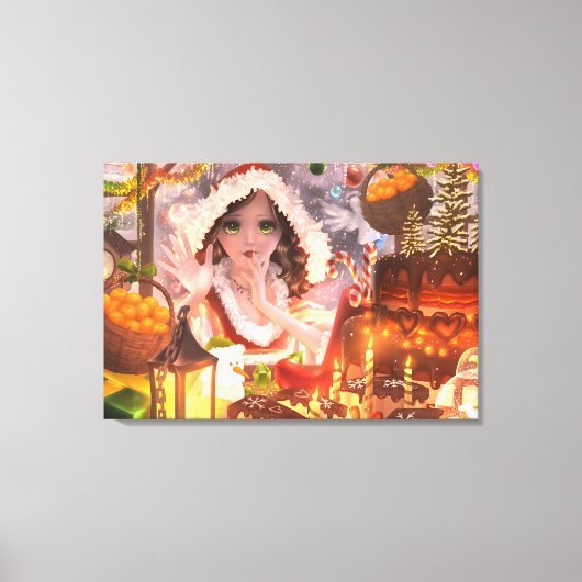 Winter-Leinwand zur Weihnachtsmauerdekoration Leinwanddruck (Vorderseite)