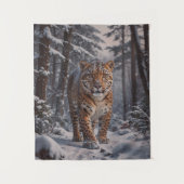 Winter Leopard Tapestry Wandteppich (Vorderseite)