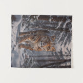 Winter Leopard Tapestry Wandteppich (Vorderseite (Horizontal))