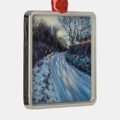 Winter-Licht Silbernes Ornament (Rechts)