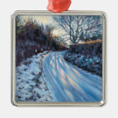 Winter-Licht Silbernes Ornament (Vorne)