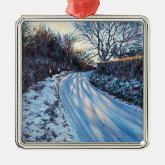 Winter-Licht Silbernes Ornament (Vorne)