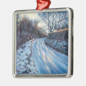 Winter-Licht Silbernes Ornament (Links)