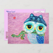 Winter-Liebe Postkarte (Vorne/Hinten)