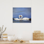 Winter Liebe Swan Couple Poster (Küche)