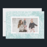 Winter Light Blue & Icy White Christmas Frame Feiertagskarte<br><div class="desc">Winter Light Blue & Icy White Christmas Frame Foto Ferienkarte *Bitte kontaktieren Sie uns für weitere Büromaterial oder Karo in unseren Weihnachtskollektionen.</div>