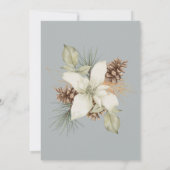 Winter Light Grey Elegante Script Wedding Einladung (Rückseite)