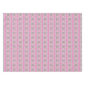 Winter Light Pink und White Christmas Fair Isle Tischdecke (Vorderseite (Horizontal))