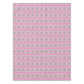 Winter Light Pink und White Christmas Fair Isle Tischdecke (Vorderseite)