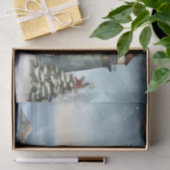 Winter Lighthouse Nautical Beach Weihnachtsurlaub Seidenpapier (Geschenk)