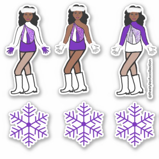 Winter Lila Dancer Stickers #1 Aufkleber (Vorderseite)