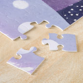 Winter Lila Hills Wasserfarbe Puzzle (Seite)