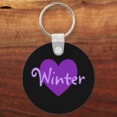 Winter Lila Schlüsselanhänger (Vorderseite)