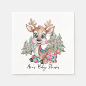 Winter Little Rentier Sewn Patchwork Kinderdusche Serviette (Vorderseite)