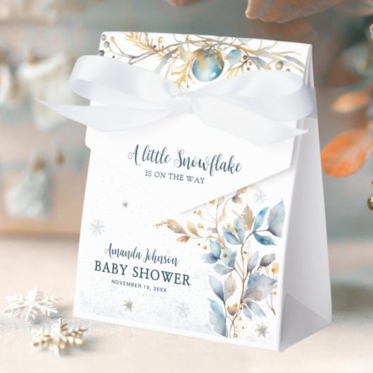 Winter Little Snowflake Baby Shower Favor Box Geschenkschachtel