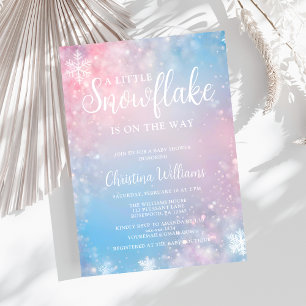 Winter Little Snowflake Kinderdusche Einladung