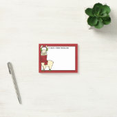 Winter Llama | In Ohrmuscheln und Hausschuhen Post-it Klebezettel (Büro)