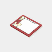 Winter Llama | In Ohrmuscheln und Hausschuhen Post-it Klebezettel (angewinkelt)