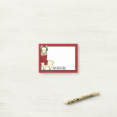 Winter Llama | In Ohrmuscheln und Hausschuhen Post-it Klebezettel (Auf Schreibtisch)