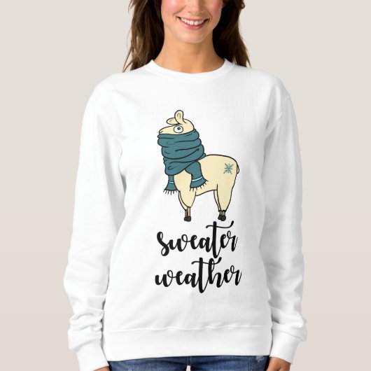 Winter Llama | Süßwetter Sweatshirt (Vorderseite)